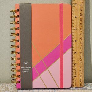 Hallmark Coral and Pink Color Spiral Hardcover Notebook NWT